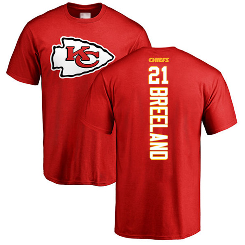 Men Kansas City Chiefs #21 Breeland Bashaud Red Backer T-Shirt